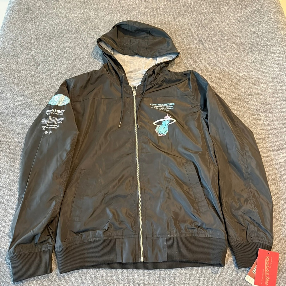 Mitchell & Ness x B/R Miami Heat "World Tour" Events Crew Full-Zip Wind Jacket